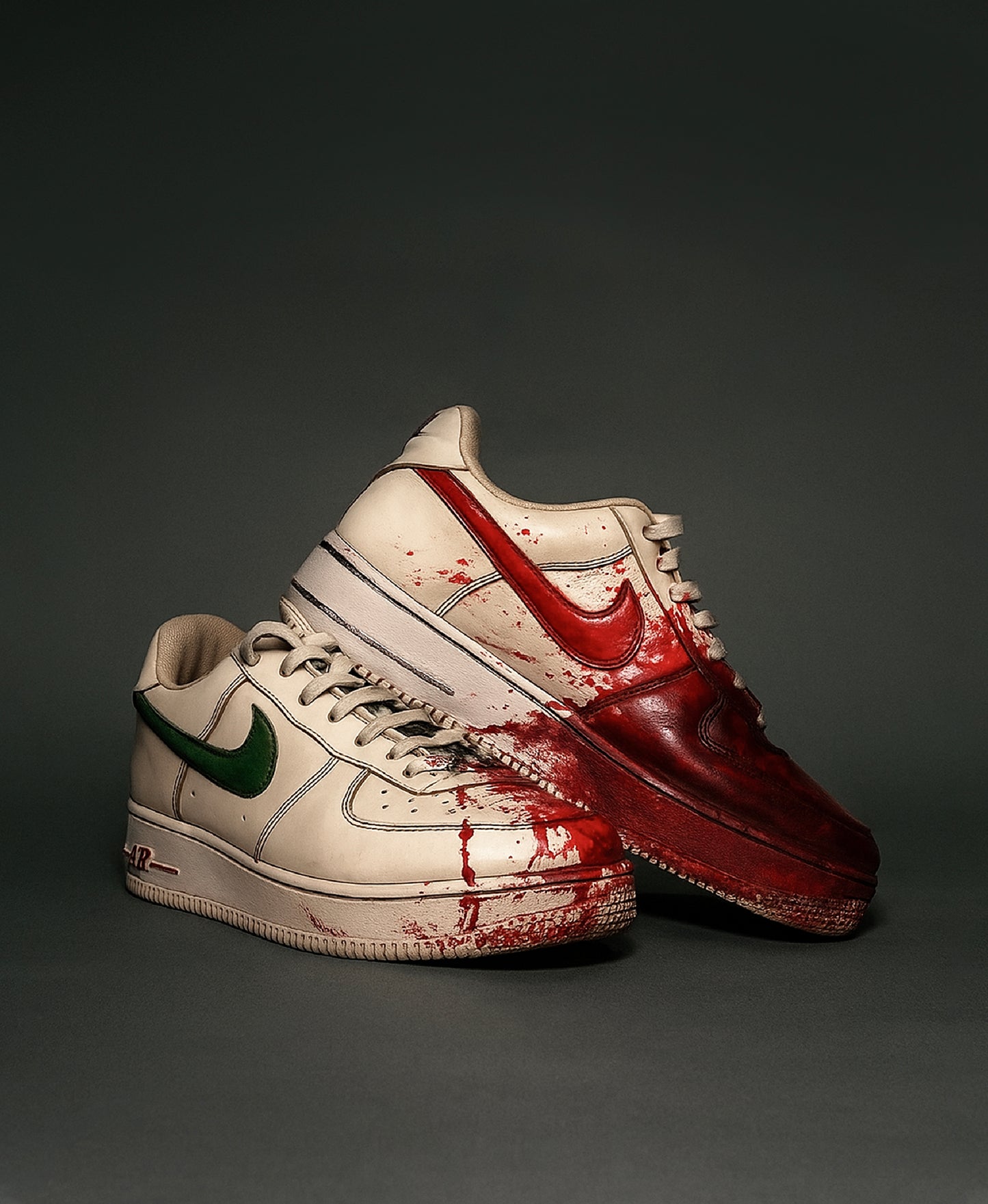 1 OF 1 CUSTOM AIR FORCE 1 BLOOD EDITION SNEAKER