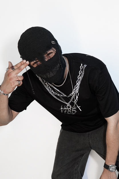 METALLIC CHAINS OVERSIZED TEE [UNISEX]