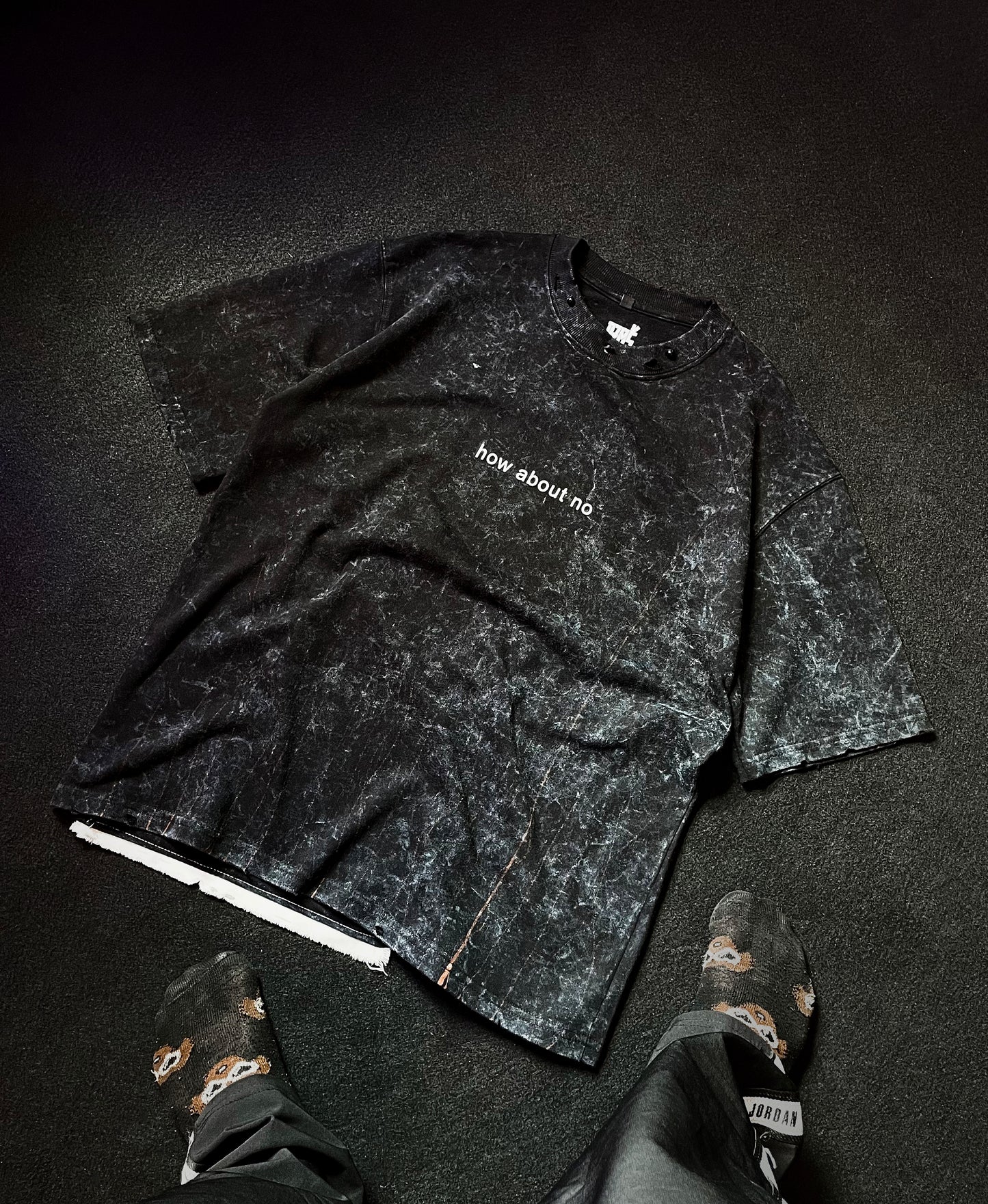 1 OF 1 CHARCOAL PATCH OVERSIZE TEE (UNISEX)