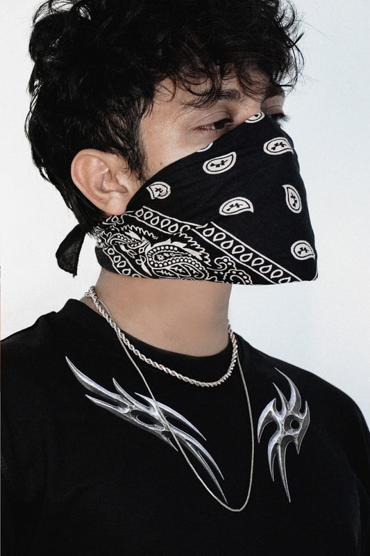 METALLIC BLADES OVERSIZED TEE [UNISEX]