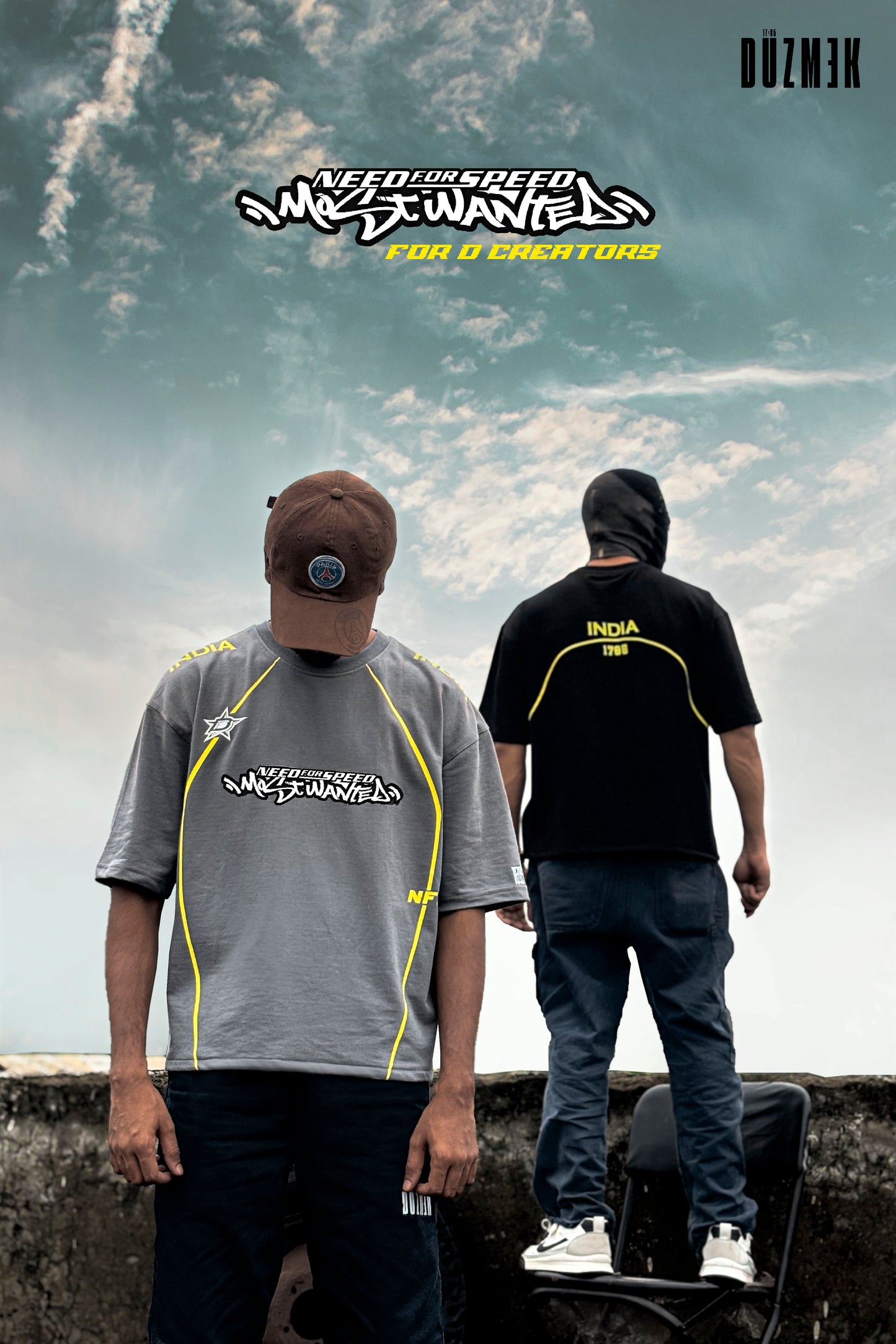 NFS INDIA OVERSIZED BOXY FIT T-SHIRT [GREY]