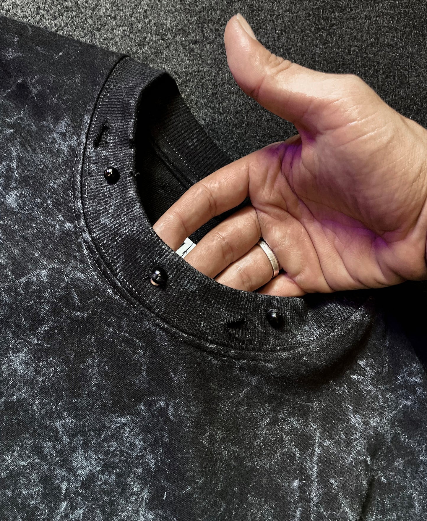 1 OF 1 CHARCOAL PATCH OVERSIZE TEE (UNISEX)