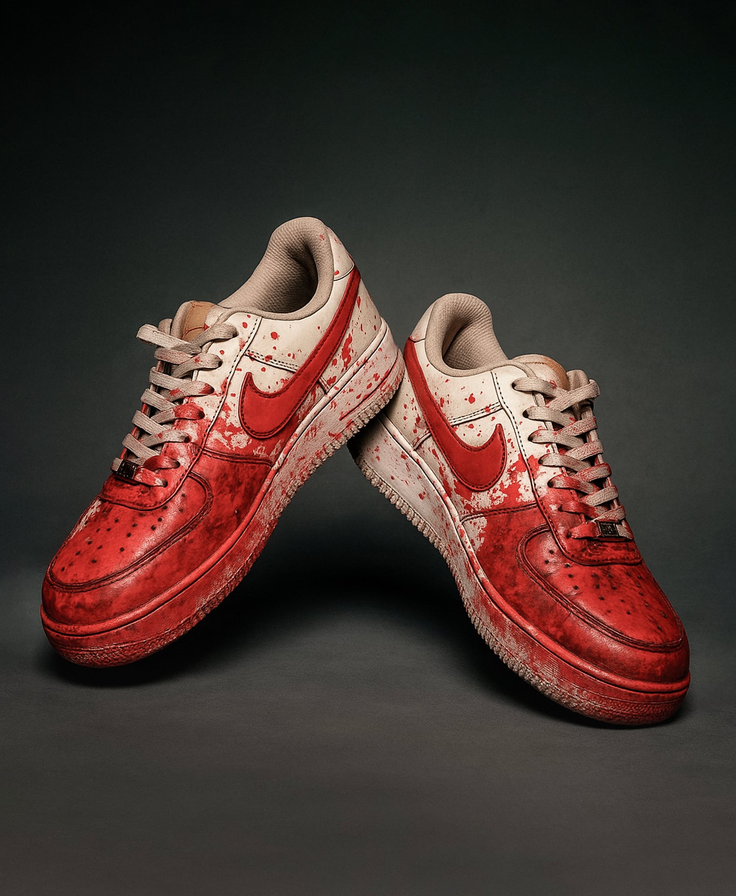 1 OF 1 CUSTOM AIR FORCE 1 BLOOD EDITION SNEAKER