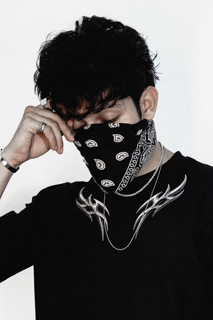 METALLIC BLADES OVERSIZED TEE [UNISEX]