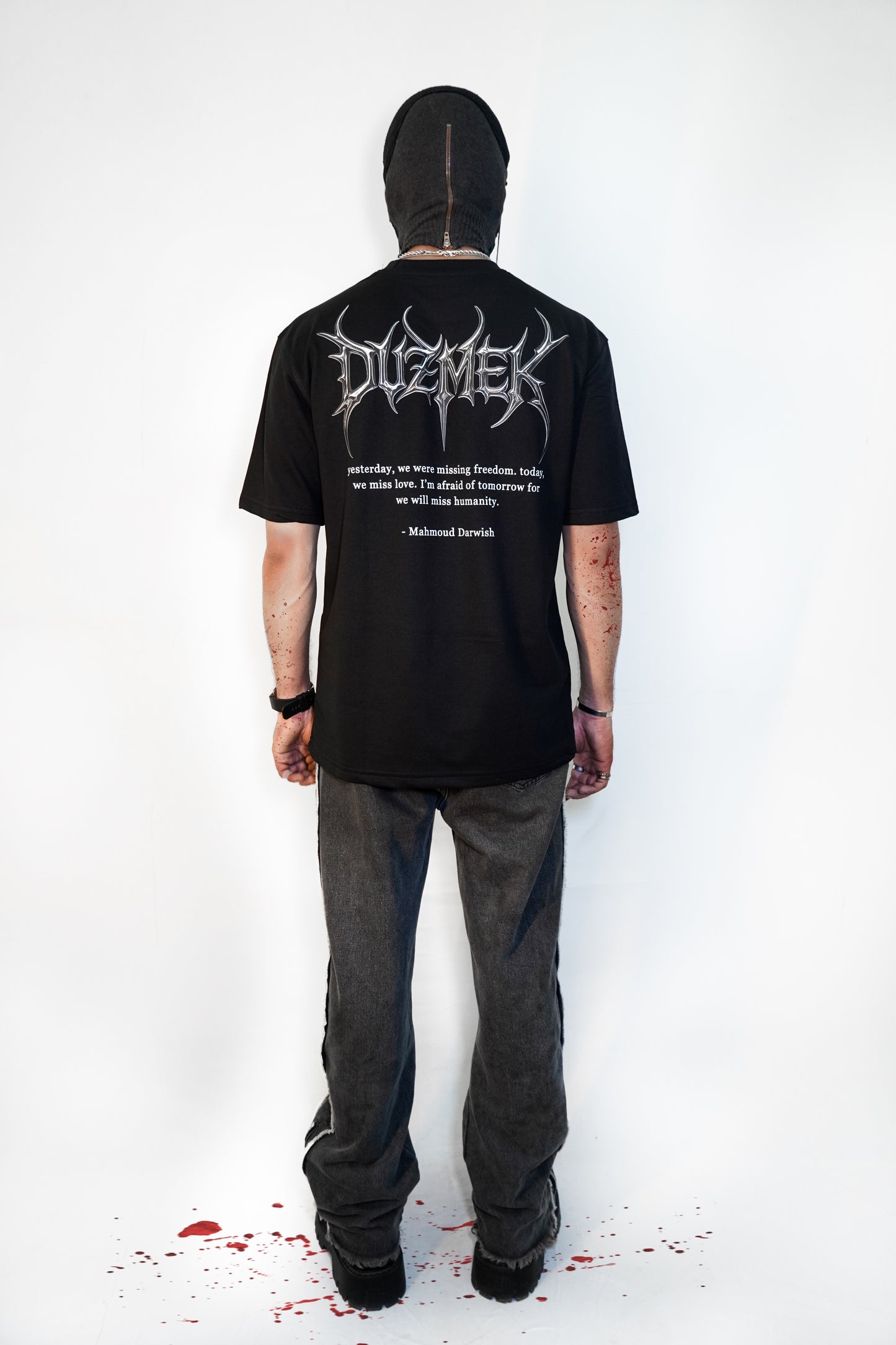 METALLIC CHAINS OVERSIZED TEE [UNISEX]