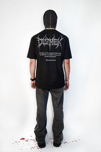 METALLIC CHAINS OVERSIZED TEE [UNISEX]