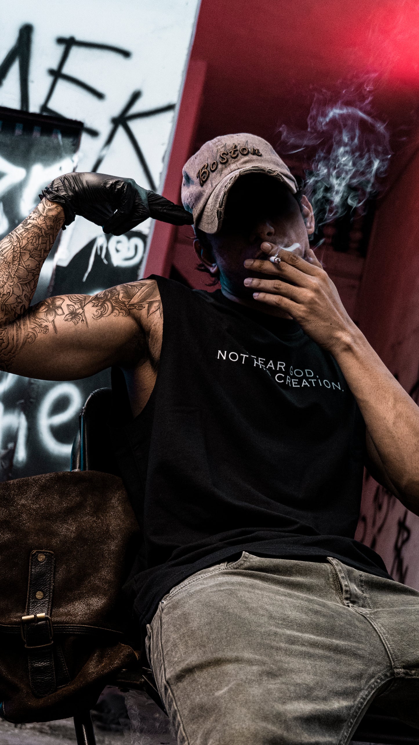 FEAR GOD OVERSIZED CUT OFF T-SHIRT