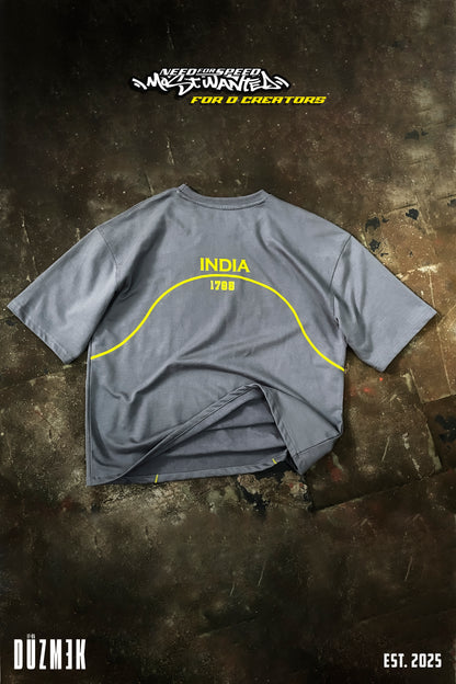 NFS INDIA OVERSIZED BOXY FIT T-SHIRT [GREY]