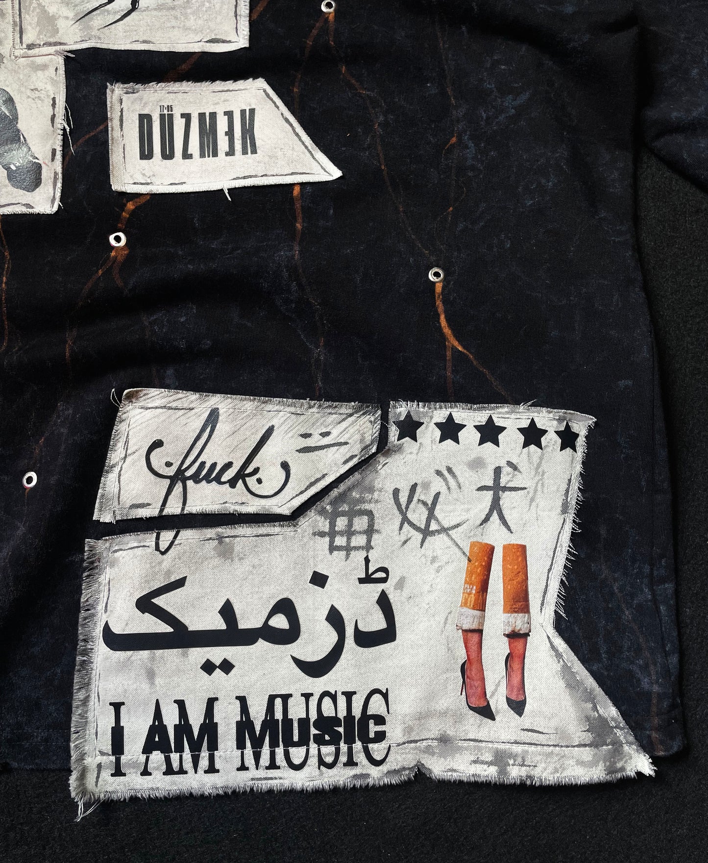 1 OF 1 CHARCOAL PATCH OVERSIZE TEE (UNISEX)