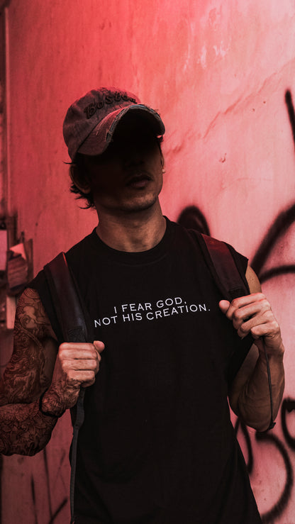 FEAR GOD OVERSIZED CUT OFF T-SHIRT