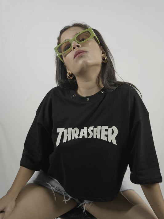 Thrasher Oversized Crop Tee
