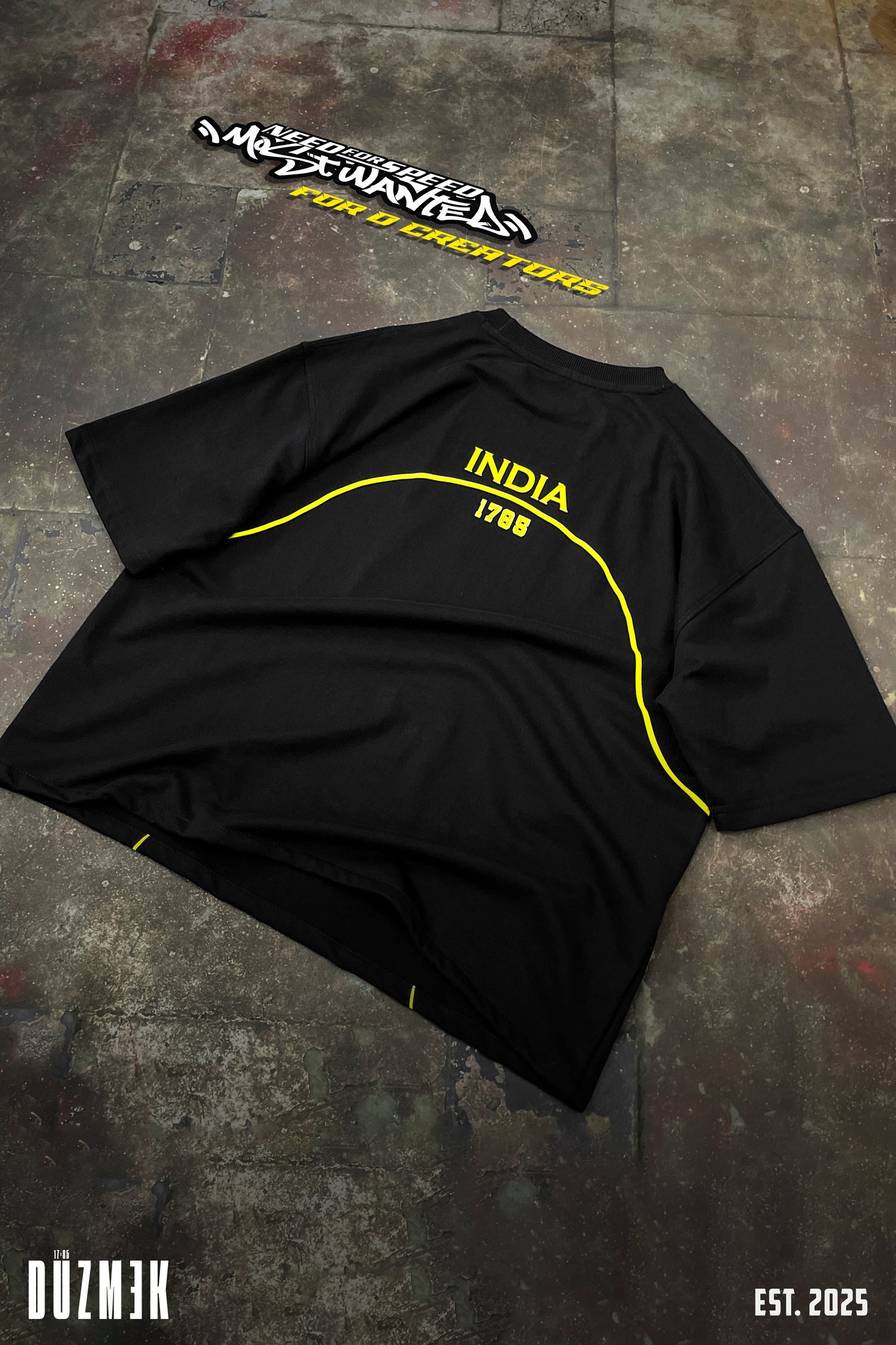 NFS INDIA OVERSIZED BOXY FIT T-SHIRT [BLACK]