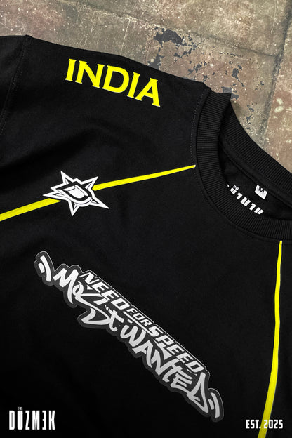 NFS INDIA OVERSIZED BOXY FIT T-SHIRT [BLACK]