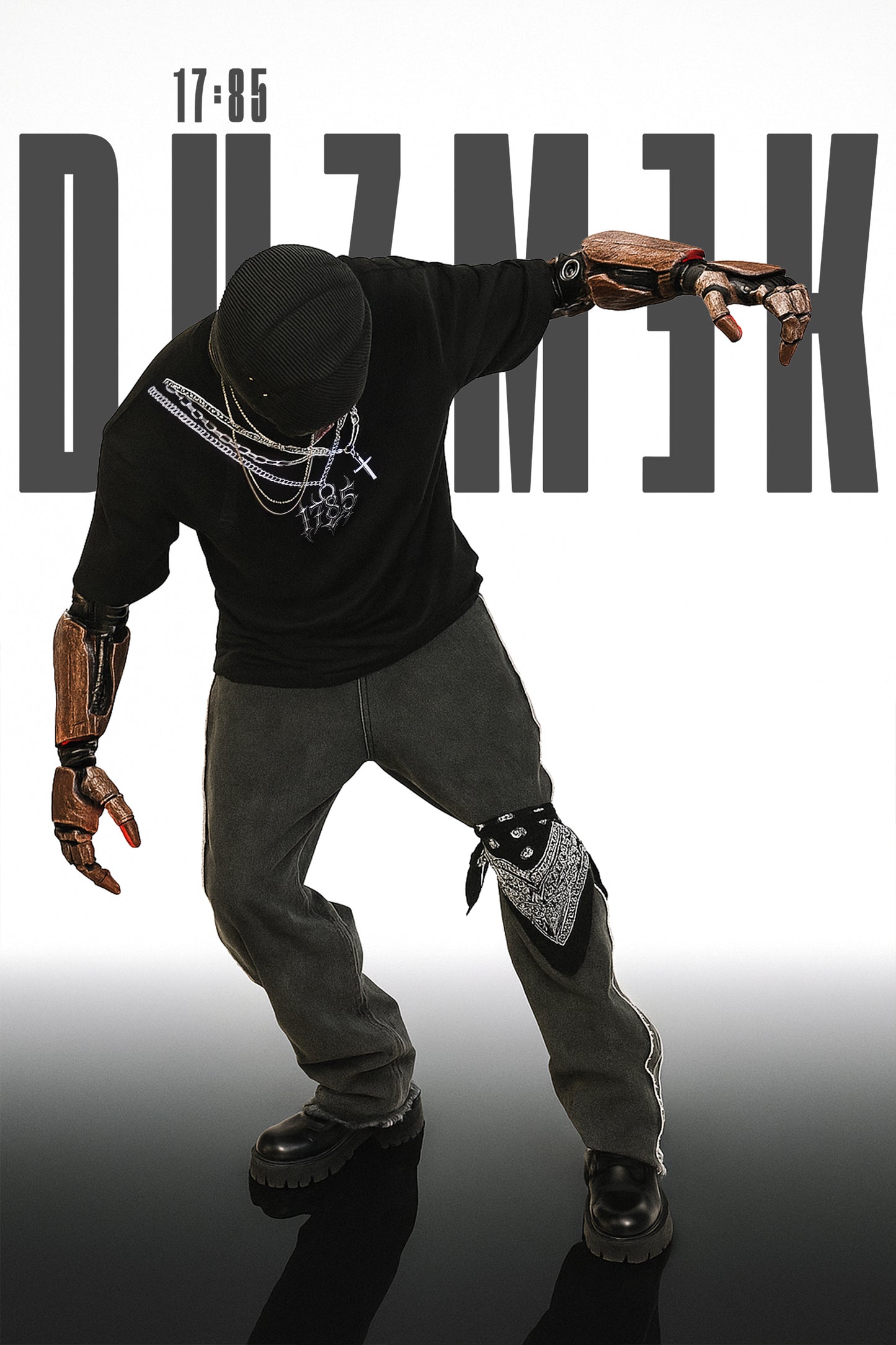 METALLIC CHAINS OVERSIZED TEE [UNISEX]