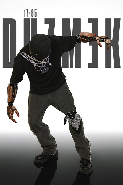 METALLIC CHAINS OVERSIZED TEE [UNISEX]